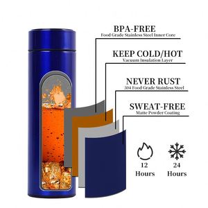Smart Stainless Steel Water Bottle With Led Temperature Digital Display Vacuum <b>Insulated</b> Thermo Tumbler <b>Cups</b> in Bulk - Product Image 2
