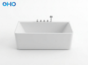 Baignoire <span class=keywords><strong>Spa</strong></span> Carrée Autoportante en Acrylique Minimaliste Durable, Matériau Épaissi, Haute Stabilité, Moderne et Écologique pour Intérieur - Product Image 5