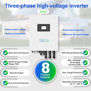 Système hybride de panneaux solaires TAICO, hybride 20 kW 25 kW, onduleurs solaires haute tension, kw 20 kW 25 kW, onduleur solaire hybride pour la maison - Product Image 5