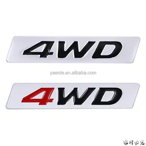 Vendita calda 4WD fuoristrada in metallo 4WD modificato 3D stereo adesivo auto bagagliaio lato adesivo adesivo adesivo emblema