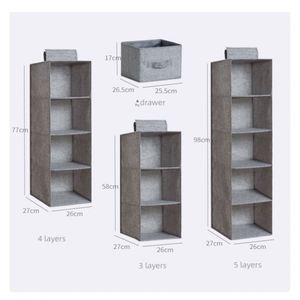 Real Foldable Multipurpose Closet Storage Bags Organizer Washable Clothes Multi-layer Storage Bag <b>Drawer</b> Hanging Bag - Product Image 6