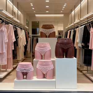<span class=keywords><strong>Mannequin</strong></span> <span class=keywords><strong>femme</strong></span> demi-corps, plusieurs tons de peau, avec fenêtre en fibre de verre, pour sous-vêtements, short et fessier, pose yoga debout - Product Image 6
