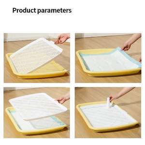 बड़े कुत्ते के शौचालय की क्षमता प्रशिक्षण सुविधाजनक हटाने योग्य जाल ट्रे को सहज कुत्ते के इनडोर पालतू शौचालय के लिए मजबूत - Product Image 4