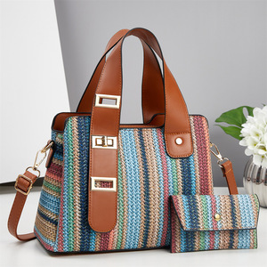 Sacs à bandoulière tendance pour femmes en PU avec fermeture éclair, grande capacité, sacs fourre-tout de luxe - Product Image 2