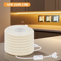 Bande lumineuse COB 288 LED, étanche IP65, AC220V, 3000K 4000K 6000K
