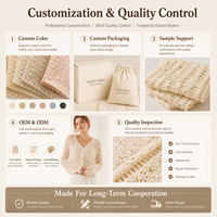9 Count Cotton Type Sequin Yarn Soft Breathable Openwork Fancy Knitting Yarn OEM ODM for Cardigan Scarf Custom Color Bulk Supply