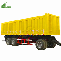 Remorque agricole 1+2 essieux 10 pieds à plateau plat avec timon pour transport de marchandises agricoles, remorque de remorquage robuste