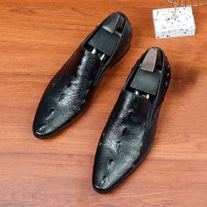 Zapatos Oxford de Vestir Casuales para Hombre, Personalizados, de Cuero Genuino, con Cordones, que Aumentan la Altura, para Bodas y Fiestas - Product Image 1