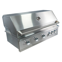 Barbecue à gaz CE moderne haut de gamme encastrable en acier inoxydable 304 pour extérieur, cuisine domestique, cour, jardin, GPL/GN, 5 brûleurs avec brûleur arrière
