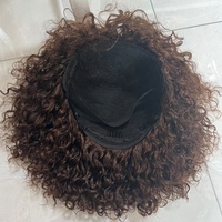 Perruques courtes de style pixie bob en cheveux humains naturels bruts avec frange, boucles Jerry, sans dentelle, perruques en cheveux humains avec mèches pour femmes noires