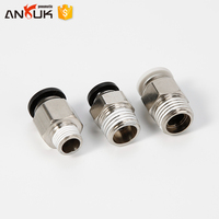 Raccord rapide ANURR PC1 G1/2 en laiton nickelé pour tube en nylon pour machine d'impression