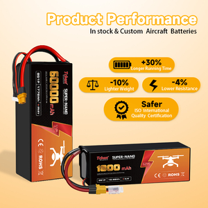 Batteria agli Ioni di Litio a Stato Solido Tcbest <span class=keywords><strong>2600mAh</strong></span> 11.1V 3S 25C a Tensione Stabile per Droni e Fotografia Aerea - Product Image 2