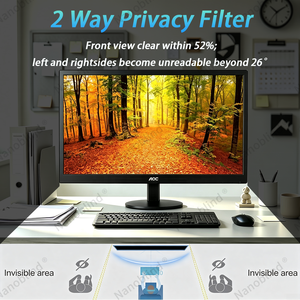 Filtre de confidentialité anti-espionnage pour usage bureautique, film PET pour la protection des yeux, installation facile, anti-reflets, résistant aux rayures pour les moniteurs <span class=keywords><strong>PC</strong></span> 19 pouces 16:9 - Product Image 2