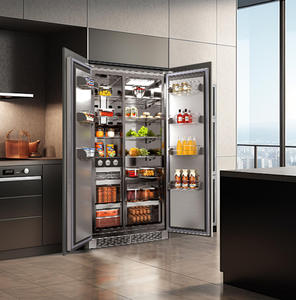 Réfrigérateur encastrable 455L en acier inoxydable, portable, côte à côte, faible niveau sonore, sans givre, prêt à l'emploi pour la maison (US) - Product Image 1