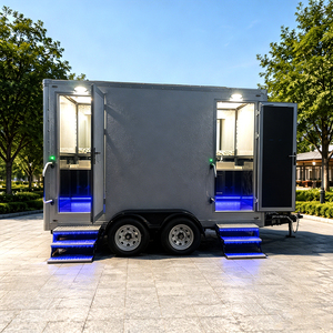 Remolque de Baños Portátiles de Lujo, Fácil de Usar, con 2 Cabinas para Eventos al Aire Libre, Bodas y Festivales - Product Image 1
