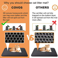 Tapis de litière pour chat en nid d'abeille imperméable eva double couche tapis de piège à litière pour chat trappeur tapis de litière pour chat