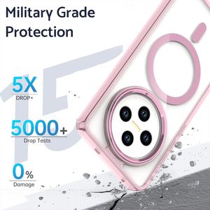 Funda transparente con anillo de lente de Metal para OPPO RENO13 <span class=keywords><strong>F</strong></span> 13FS RENO 12 A80 A3 A40 A79 A60 A98 A78 cubierta de carga inalámbrica magnética - Product Image 2