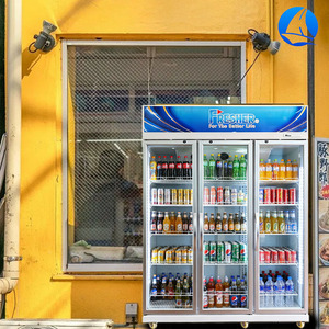 Siêu thị cao cấp 2 3 4 hiển thị cửa kính dọc tủ đông tủ lạnh không khí kỹ thuật số kiểm soát nhiệt độ nước giải khát mát - Product Image 6
