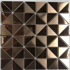High Quality Self Adhesive <strong>Wall</strong> Decorations Aluminium <strong>Plastic</strong> Metal Mosaic <strong>Tiles</strong> - Product Image 4