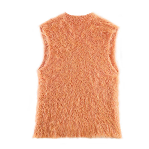 <span class=keywords><strong>Chaleco</strong></span> de Punto <span class=keywords><strong>Largo</strong></span> para Mujer, Primavera/Otoño 2025, Nuevo Estilo Moderno, Cuello en V, Cierre de Botón, Estilo Retro - Product Image 3