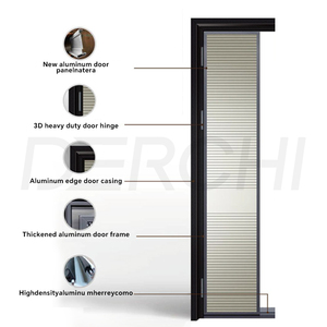 Derchi Mỹ sang trọng Nhôm Nhà chính lối vào cửa bên ngoài an ninh thép không gỉ pivot nhập cửa với khóa thông minh - Product Image 6