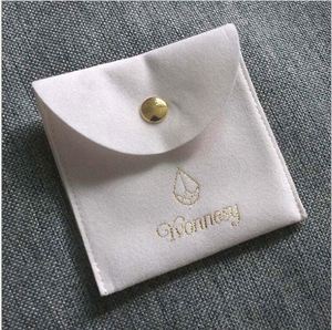 Bolsas de Joyería de Terciopelo Rosa de Lujo, Bolsas Protectoras de Microfibra, Tamaño Personalizado, Impresión Serigráfica, Elegante Caja para Joyas - Product Image 3