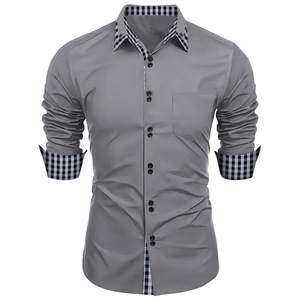 <span class=keywords><strong>Camicia</strong></span> nuova moda abbigliamento <span class=keywords><strong>uomo</strong></span> primavera e autunno moda <span class=keywords><strong>a</strong></span> <span class=keywords><strong>scacchi</strong></span> colore bloccato Business snellente <span class=keywords><strong>camicia</strong></span> Casual - Product Image 3