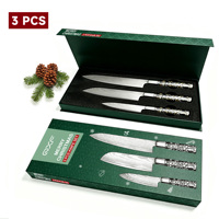 Ensemble de couteaux professionnels en acier Damas VG10 à 67 couches, manche octogonal en résine, couteau Kiritsuke, couteaux à sushi avec support magnétique