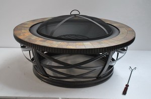Trépied <span class=keywords><strong>Barbecue</strong></span> Poêle Camping Bonfire Party Réchauffement Cuisson <span class=keywords><strong>Brasero</strong></span> BBQ Fire Pit Avec Mesh Cover - Product Image 6