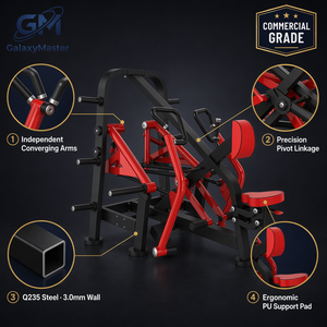 Machine à ramer assise à charge libre pour bras, équipement de musculation professionnel pour salle de sport, robuste, en acier Q235 de 3,0 mm, GM-P006-S - Product Image 3