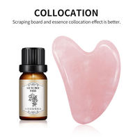Ensemble de rouleaux de jade en forme de cœur YiJue et Gua Sha en pierre naturelle, quartz rose, modèle 002, lifting du visage pour usage commercial et domestique