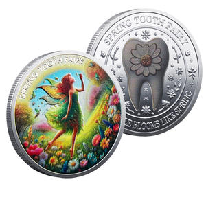 Moeda Comemorativa 3D de Metal Artesanal Fada do Dente, com Relevo de Sorriso e Cores de Primavera, Design Personalizado Gratuito, Presente Estampado - Product Image 4