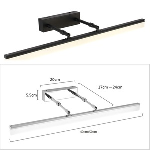 Lámpara <span class=keywords><strong>de</strong></span> Pared LED Moderna Dorada/Negra <span class=keywords><strong>de</strong></span> 60CM con Luz Frontal <span class=keywords><strong>de</strong></span> <span class=keywords><strong>Espejo</strong></span>, Lámparas <span class=keywords><strong>de</strong></span> Aluminio <span class=keywords><strong>para</strong></span> <span class=keywords><strong>Baño</strong></span>, Tocador, Hotel, Inodoro, Maquillaje, con Clasificación IP65 - Product Image 3