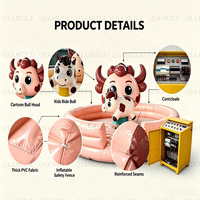 Taureau mécanique gonflable pour enfants, équipement de parc d'attractions, taureau mécanique personnalisé pour le carnaval, centre commercial