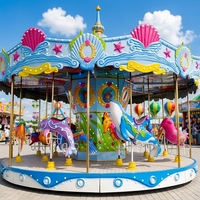 Manège à chevaux pour parc d'attractions, équipement de jeux pour enfants, carrousel tournant à vendre