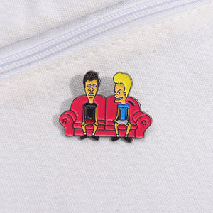 Sming Pins Beavis En Butt-Head Grappige Cartoon Komedie Broche Mtv Muziekshow Rugzak Badge Kleding Accessoires Cadeau - Product Image 5