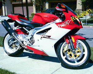 Sport Moto Carénage 03 04 05 06 <span class=keywords><strong>RSV</strong></span> <span class=keywords><strong>1000</strong></span> Mille <span class=keywords><strong>R</strong></span> Pour <span class=keywords><strong>Aprilia</strong></span> RSV1000 2003 2004 2005 2006 Rouge Blanc carénages Kit - Product Image 1