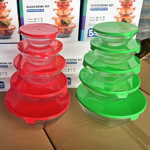Juego de Cinco Piezas de Tazones Cuadrados de <span class=keywords><strong>Vidrio</strong></span> 808 Fresh con Tapa, Directo de Fábrica, para Cocina, Promocionales, Regalo al por Mayor - Product Image 1