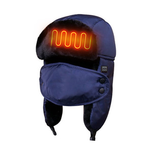 Chapeaux chauffants électriques grande taille, minimalistes, <span class=keywords><strong>pour</strong></span> hommes/femmes, chapeau chauffant, ushanka chauffante, gorra calefactora épaisse <span class=keywords><strong>pour</strong></span> la marche - Product Image 1