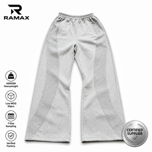Pantalones Deportivos para Hombre, 420GSM, Corte Ancho con Logotipo Personalizado, Cintura Elástica, Estilo Urbano, Holgados e Informales - Product Image 1