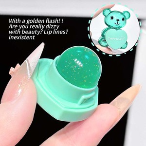 Cappuvini Dễ thương Gấu xuất hiện Thiết kế son dưỡng môi không nhờn lâu dài giữ ẩm Son môi cơ sở làm đẹp Son dưỡng môi - Product Image 6