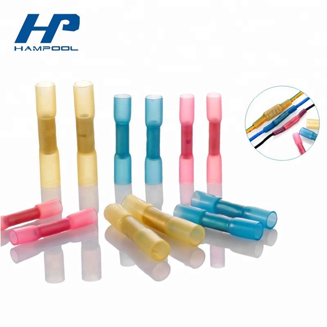 Heat Shrink Butt Connectors Tinned Copper Terminal Insulated Electrical Crimp Connectors  Red/blue/yellowTerminals