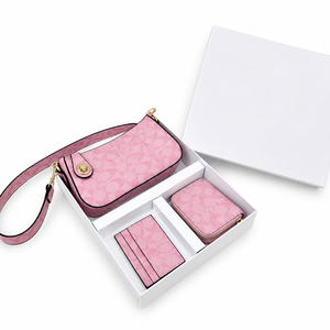 Bolso Bandolera de Lujo con Cartera y Tarjetero, Juego de 3 Piezas, Bolso de Mano para Mujer, Caja de Regalo, Diseño Inspirado en Diseñadores - Product Image 4