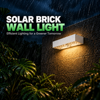 Applique murale solaire 900 Lumens 6W pour extérieur, idéale pour portail, pilier, villa, cour, éclairage décoratif