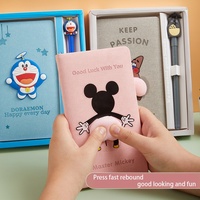 Ensemble de grand livre original de dessin animé Ensemble cadeau de carnet de presse mignon