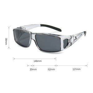 Sarmalamak ile polarize güneş gözlüğü Fit gündüz gece sürüş miyopi gözlük parlama önleyici Lunettes De Conduite Nocturne PC çerçeve - Product Image 2