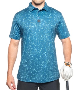 Áo Polo Golf chất lượng cao, in thêu, kiểu dáng ôm body, chất liệu nhanh khô, 88% Polyester 12% Spandex, kiểu dáng cổ điển, bán buôn. - Product Image 3