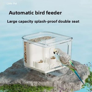 Mangeoire anti-déversement automatique pour petites cages, pour perroquets, perruches, agapornis et calopsites - Accessoires pour bains d'oiseaux - Product Image 3