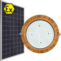 Projecteur LED solaire C04Series, robuste, rond, gris, Classe I II Division 1 2, haute résistance, IP67, anti-explosion de gaz et de poussière, 1000W