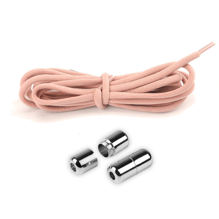 High Quality 21 Colors No-Tie Polyester Shoelaces with Metal Lock & Elastic for Kids & Adults Sneakers Quick Lock